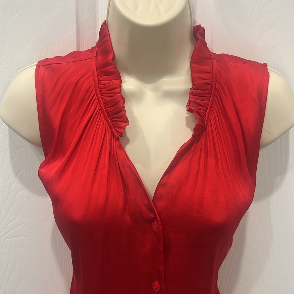 BANANA REPUBLIC 100% POLYESTER BLOUSE - Picture 2 of 4